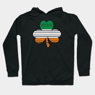 Vintage Shamrock Stripes- Flag - St. Patricks Day Hoodie